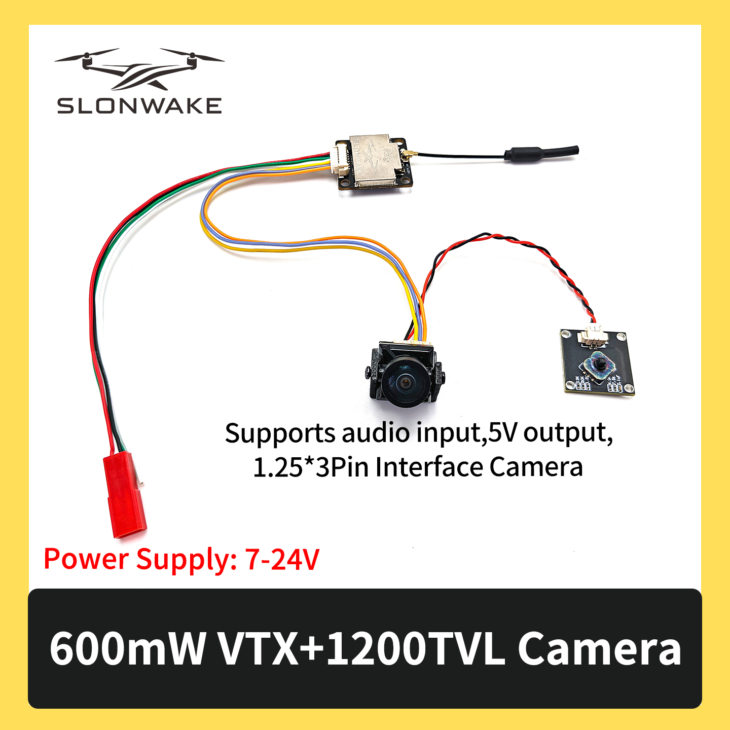 SLONWAKE 5.8G 600mW 7-24V FPV  – Drone Kit With Camera recenzja i cena