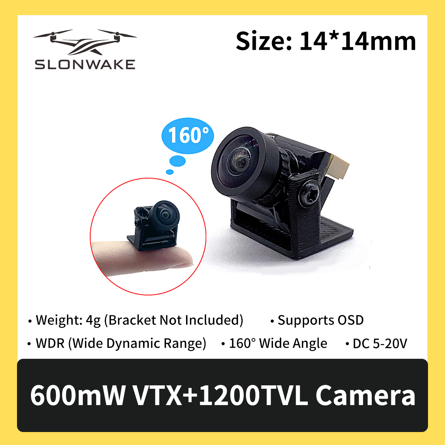 SLONWAKE 5.8G 600mW 7-24V FPV  – Drone Kit With Camera recenzja i cena