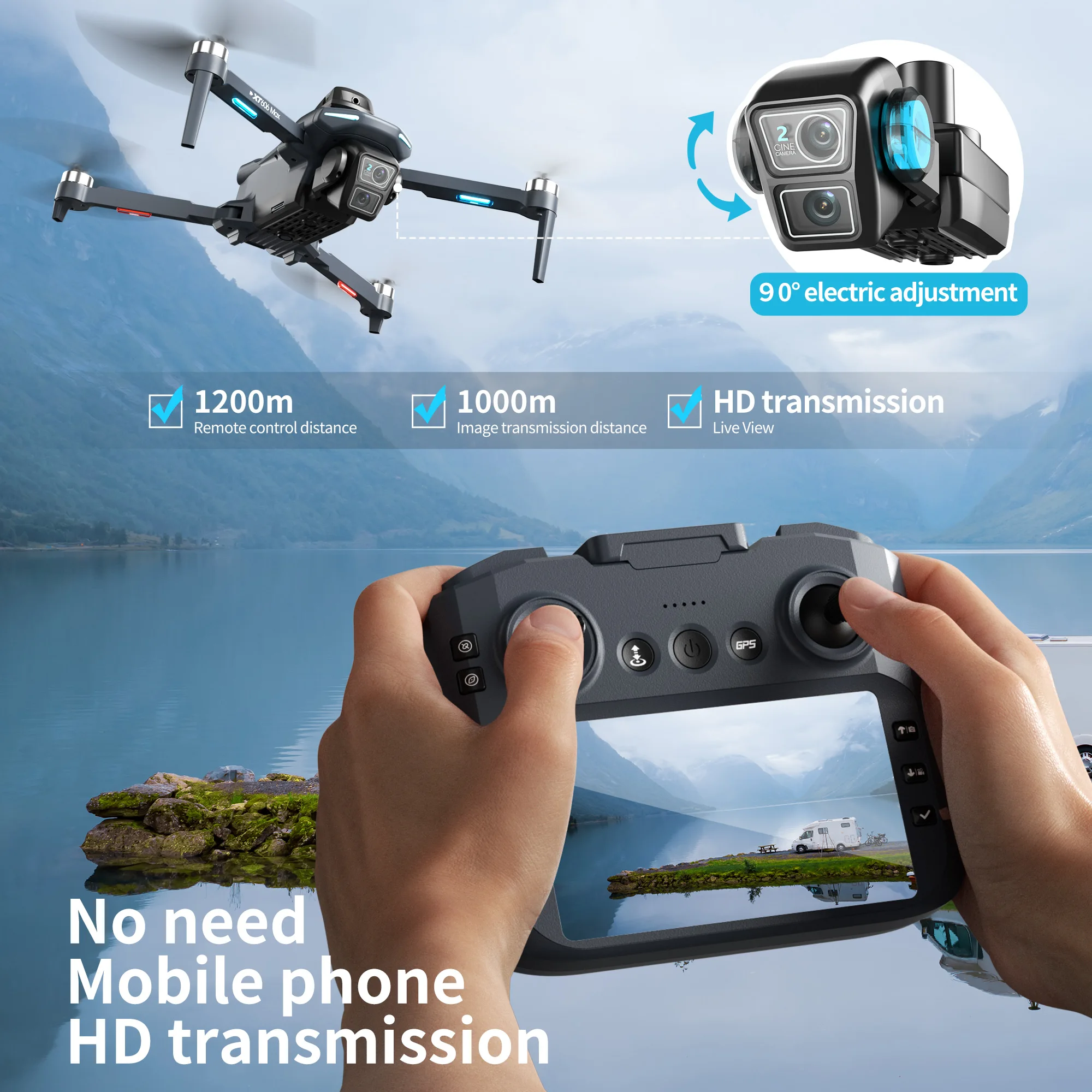 Lenovo XT606 MAX GPS Drone 4k  – Drone Kit Long Range recenzja i cena
