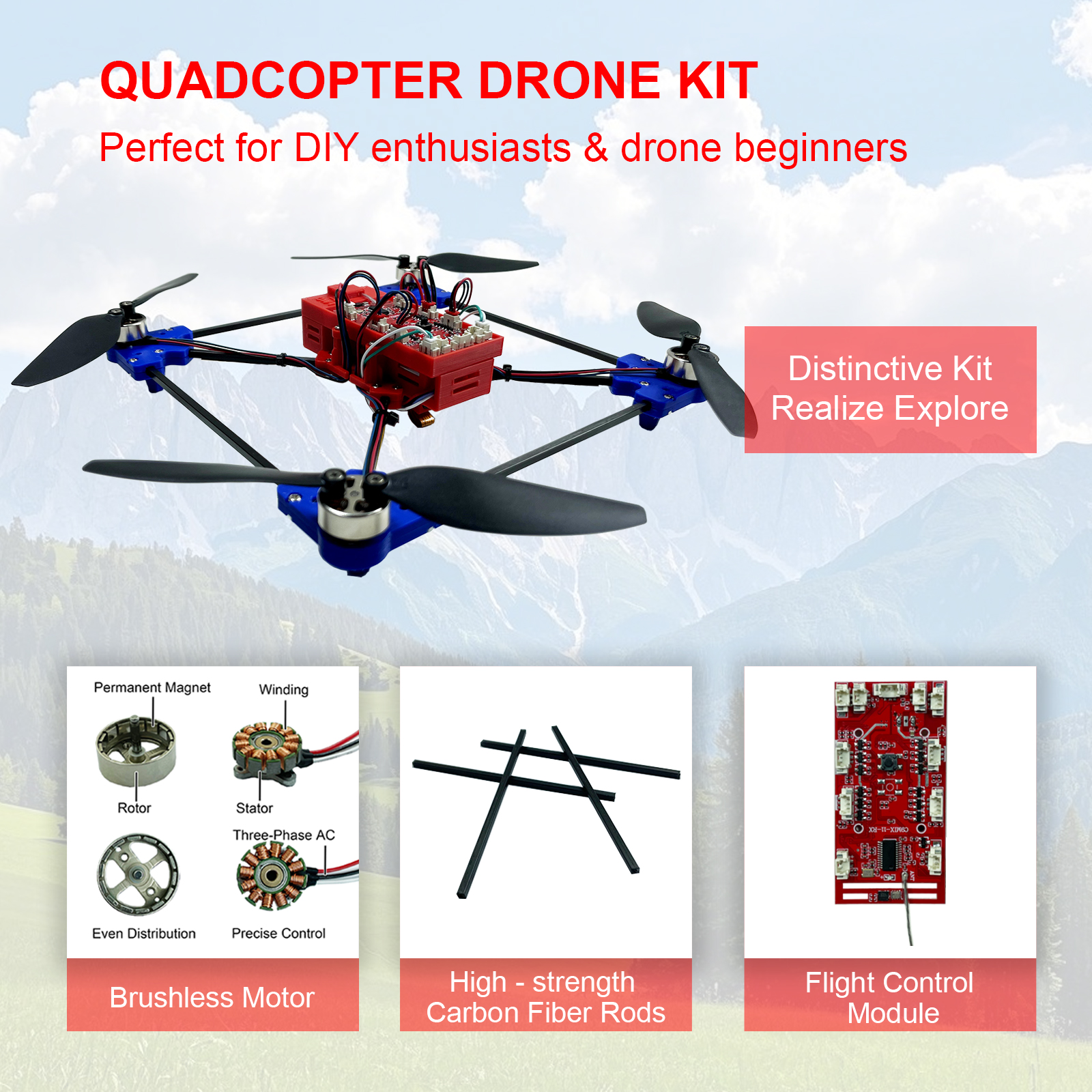 Drone Quadcopter DIY Kit Uniqu – Drone Kit Build Yourself recenzja i cena