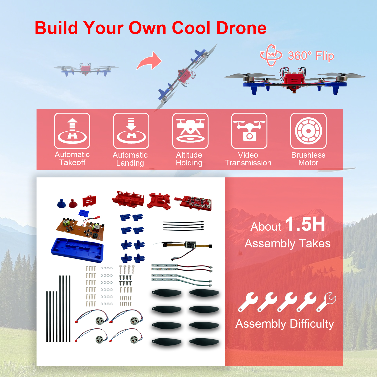 Drone Quadcopter DIY Kit Uniqu – Drone Kit Build Yourself recenzja i cena