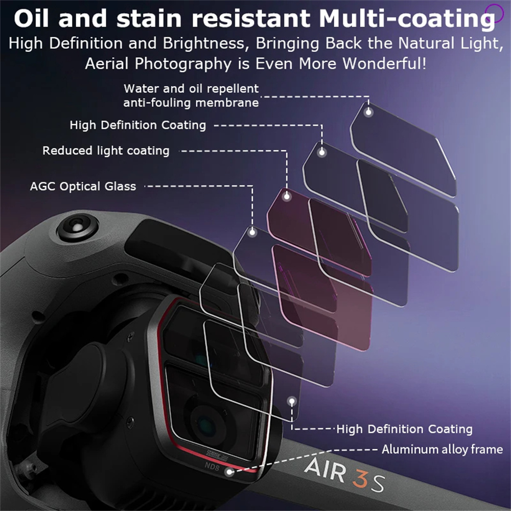 For DJI Air 3S Camera Lens Fil – Drone Kit Waterproof recenzja i cena
