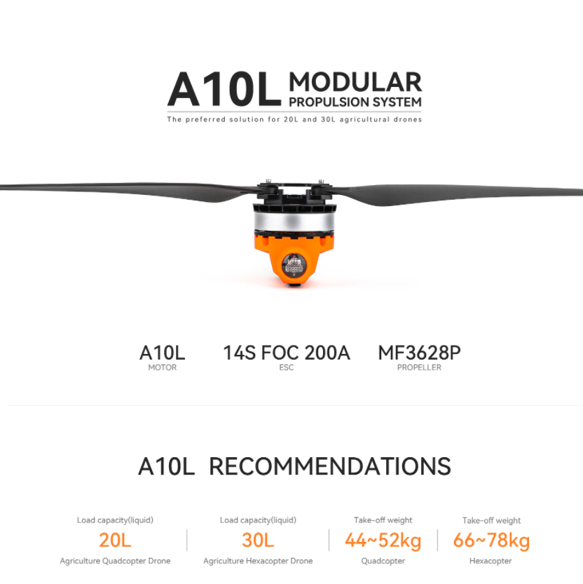 T-MOTOR A10L 12S 14S High Powe – Drone Kit Hexacopter recenzja i cena